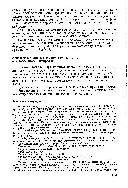 Чувствительность определения 5 мкг в анализируемом объеме.