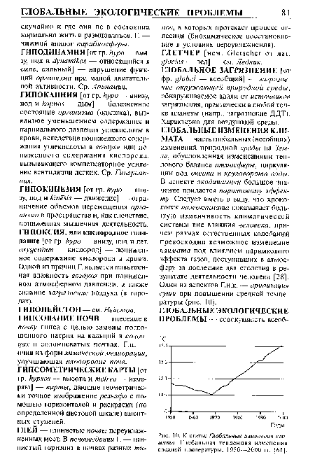 К статье Глобальные изменения климата. Глобальная тенденция изменения средней температуры, 1950—2000 гг [61].