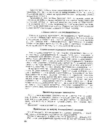 Состав и характер производства полиграфических предприятий определяется номенклатурой выпускаемой продукции, тиражом выпуска, красочностью, а также видом печатной продукции. Основные, наиболее распространенные типы полиграфического производства: а) газетно-книжно-журнальное производство; б) книжно-журнальное производство; в) производство по выпуску многокрасочной продукции.