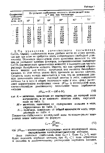 А — величина, зависящая от общей щелочнбстй воды, определяемая по табл. 4.