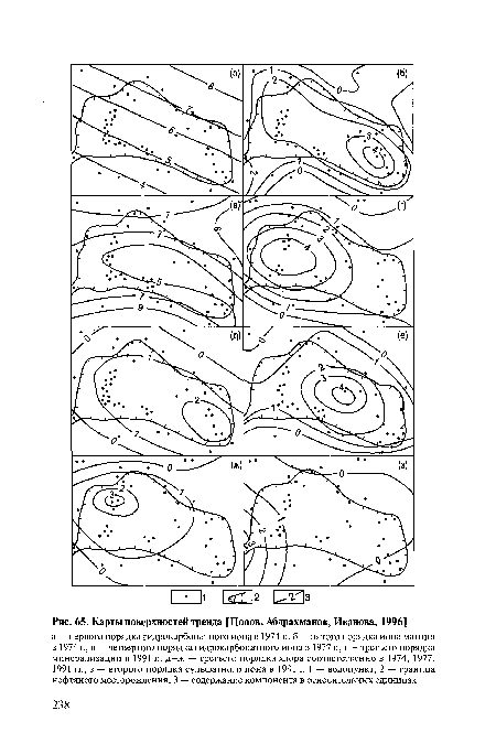 Карты поверхностей тренда [Попов, Абдрахманов, Иванова, 1996]