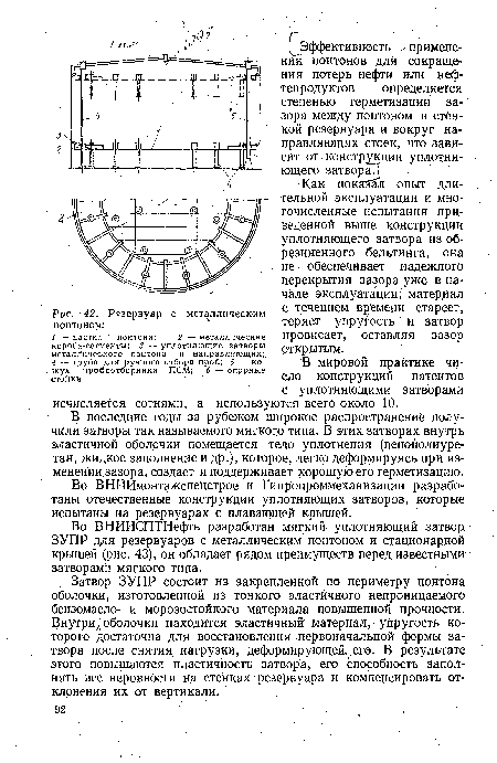 Резервуар с металлическим понтоном