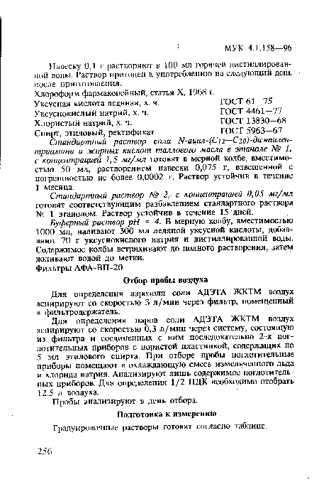 Навеску 0,1 г растворяют в 100 мл горячей дистиллированной воды. Раствор пригоден к употреблению на следующий день после приготовления.