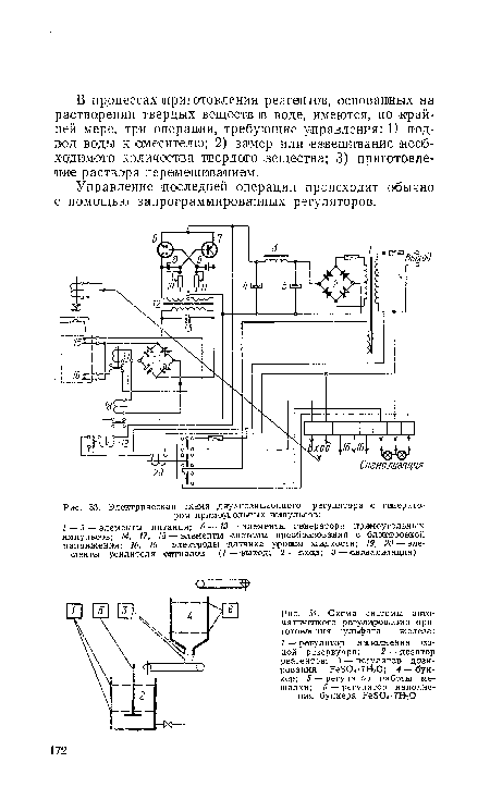 Электрическая схема двухпозиционного регулятора -с генератором прямоугольных импульсов