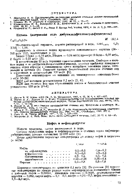 Жидкие продукты, плохо растворимые в воде.