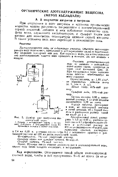 Прибор для получения без-аммиачной воды