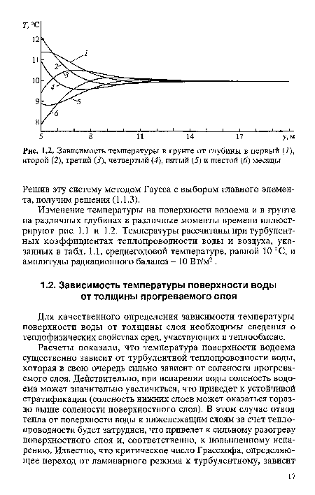 Для качественного определения зависимости температуры поверхности воды от толщины слоя необходимы сведения о теплофизических свойствах сред, участвующих в теплообмене.