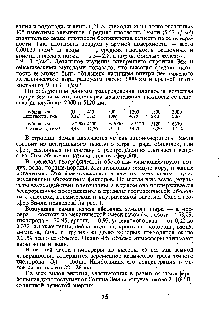 В нижней части атмосферы до высоты 60 км над земной поверхностью содержится переменное количество трехатомного кислорода (03) — озона. Наибольшая его концентрация отмечается на высоте 22—26 км.