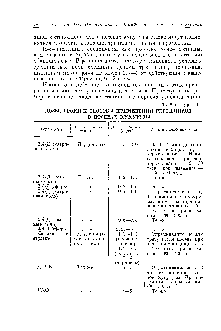 ДОЗЫ, СРОКИ И СПОСОБЫ ПРИМЕНЕНИЯ ГЕРБИЦИДОВ В ПОСЕВАХ КУКУРУЗЫ