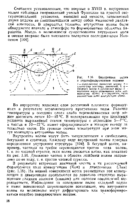 Виутреиияя волна в стратифицированном водоеме.