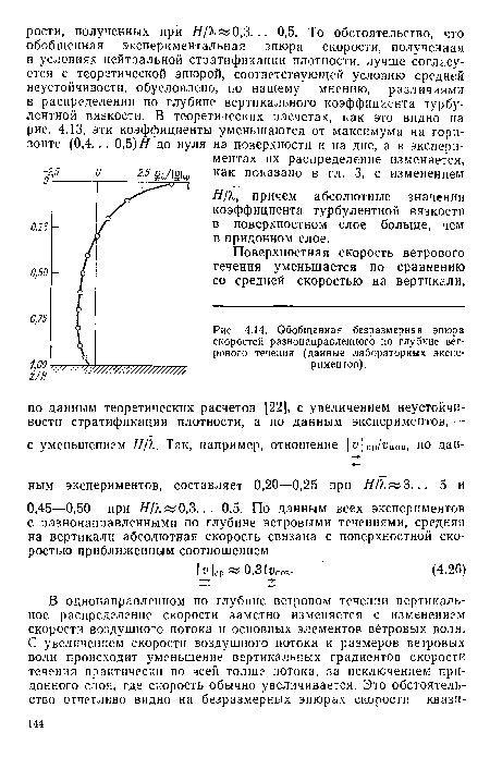 Я/Х, причем абсолютные значения коэффициента турбулентной вязкости в поверхностном слое больше, чем в придонном слое.