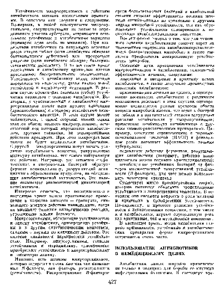 В настоящее время, когда антибиотики широко применяются, устойчивые к антибиотическим препаратам формы микроорганизмов встречаются очень часто.