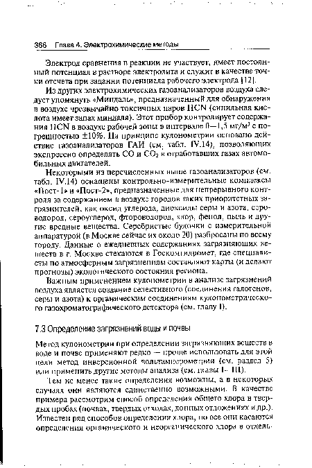 Электрод сравнения в реакции не участвует, имеет постоянный потенциал в растворе электролита и служит в качестве точки отсчета при задании потенциала рабочего электрода [12].