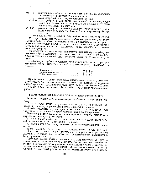 На диктующих участках сети принимают минимальную глубину заложения труб и проверяют расчетом отметки заложения лотков ближайших колодцев уличной сети, присоединяемой к диктующим участкам.