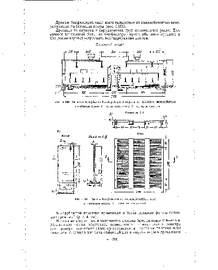 Типовой биофильтр прямоугольной формы из сборного железобетона