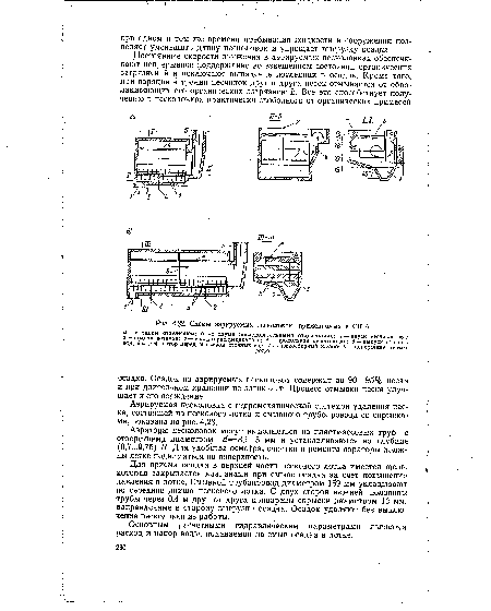 Схемы аэрируемых песколовок, применяемых в США
