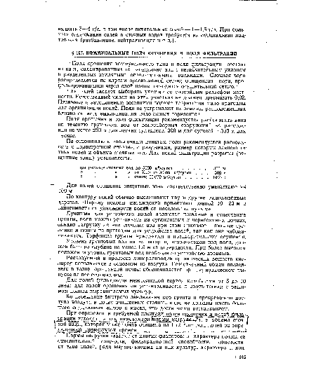 Для полей орошения защитные зоны соответственно уменьшают на 100 м.