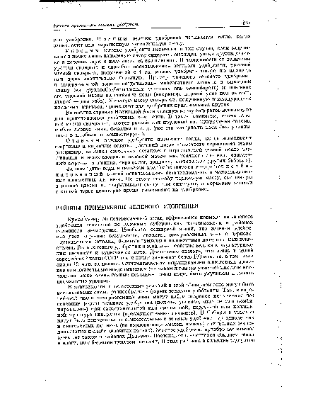 Кроме северной нечерноземной зоны, эффективное применение зеленого удобрения возможно во влажных субтропиках Закавказья и в районах поливного земледелия. Наиболее обширной зоной, где зеленое удобрение дает хорошие результаты, является нечерноземная зона с дерново-подзолистыми почвами, бедными гумусом и подвижными питательными веществами. Роль зеленого удобрения в этой зоне особенно велика в окультуривании песчаных и супесчаных почв. Достаточно сказать, что лишь в одной европейской части СССР такие почвы занимают более 100 млн. га, в том числе около 15 млн. га пашни. Систематическим выращиванием однолетних люпинов или длительным возделыванием (на одном и том же участке) многолетнего люпина даже очень бедные песчаные почвы могут быть улучшены и давать нормальные урожаи.