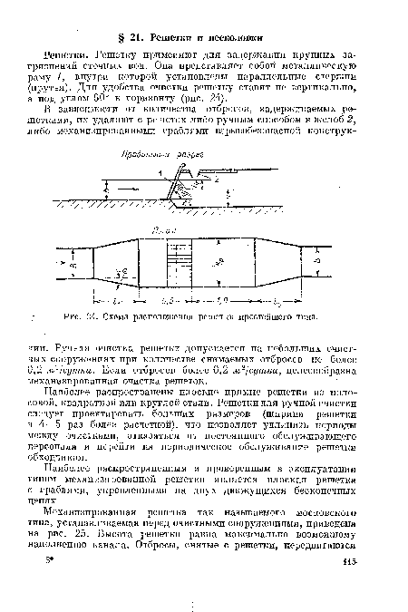 Схема расположения решетки простейшего типа.