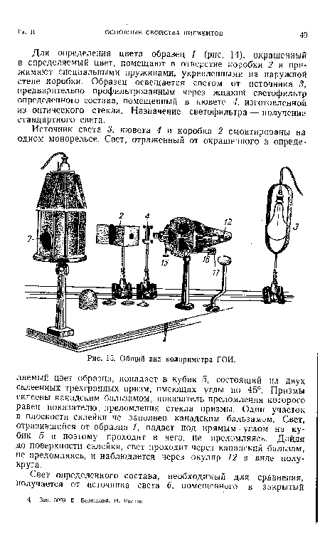 Общий вид колориметра ГОИ.