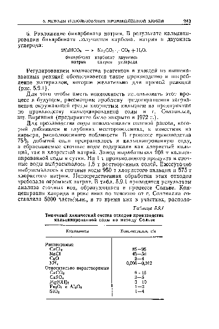 Для того чтобы иметь возможность использовать этот процесс в будущем, рассмотрим проблему предотвращения загрязнения окружающей среды хлористым кальцием на предприятии по производству кальцинированной соды в г. Солтвилле, шт. Виргиния (предприятие было закрыто в 1972 г.).