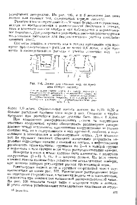 Лотки для сточных вод, содержащих серную кислоту.
