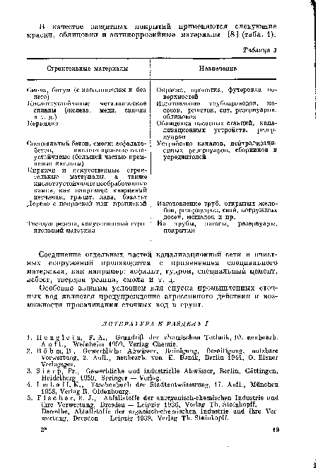 Соединение отдельных частей канализационной сети и очистных сооружений производится с применением специального материала, как например: асфальт, гудрон, специальный цемент, асбест, твердая резина, смола и т. д.