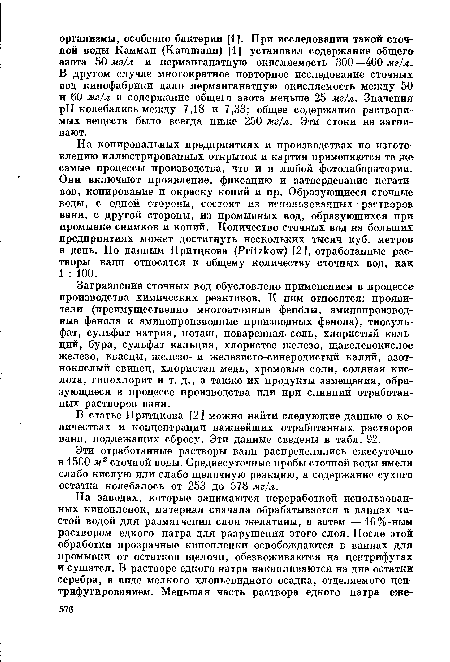 В статье Притцкова [2 ] можно найти следующие данные о количествах и концентрации важнейших отработанных растворов ванн, подлежащих сбросу. Эти данные сведены в табл. 92.