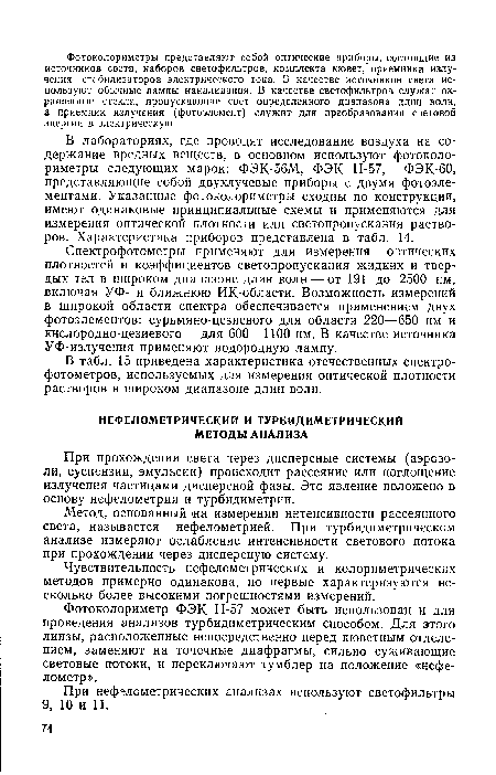 Спектрофотометры применяют для измерения оптических плотностей и коэффициентов светопропускания жидких и твердых тел в широком диапазоне длин волн — от 191 до 2500 нм, включая УФ- и ближнюю ИК-области. Возможность измерений в широкой области спектра обеспечивается применением двух фотоэлементов: сурьмяно-цезиевого для области 220—650 нм и кислородно-цезиевого — для 600—1100 нм. В качестве источника УФ-излучения применяют водородную лампу.