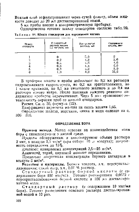 Предельно допустимая концентрация борного ангидрида в воздухе 5 мг/м3.