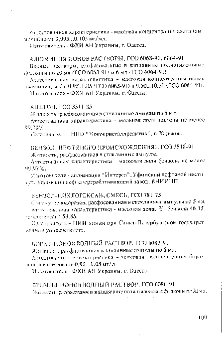 Изготовители - ассоциация “Интерсо", Уфимский нефтяной институт, Уфимский нефтеперерабатывающий завод, ВНИИНП.