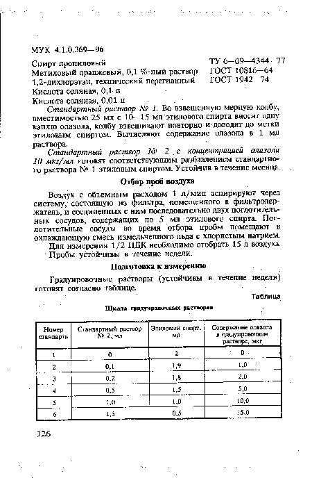 Воздух с объемным расходом 1 л/мин аспирируют через систему, состоящую из фильтра, помещенного в фильтродер-жатель, и соединенных с ним последовательно двух поглотительных сосудов, содержащих по 5 мл этилового спирта. Поглотительные сосуды во время отбора пробы помещают в охлаждающую смесь измельченного льда с хлористым натрием.