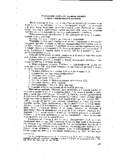 Рабочий стандартный раствор, содержащий 10 мкг/мл двуокиси кремния, готовят соответствующим разбавлением.