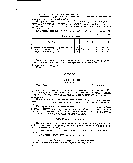 Желтые кристаллы с резким запахом. Температура плавления 115,7°. Возгоняется, перегоняется с водяным паром. Растворим в этиловом спирте и эфире. Является сильным окислителем, восстанавливается при этом в гидрохинон.