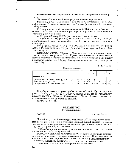 Рабочий стандартный раствор, содержащий 30 мкг/мл а-нафтохинона, готовят разбавлением основного раствора в 5 раз метиловым спиртом. Устойчив в течение 3 дней.