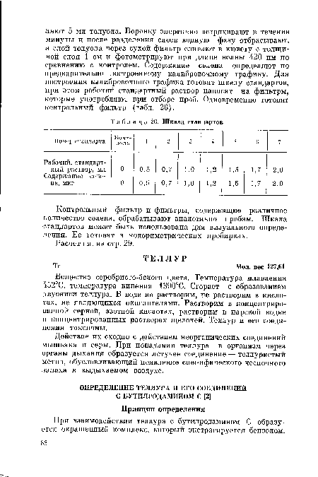 Действие их сходно с действием неорганических соединений мышьяка и серы. При попадании теллура в организм через органы дыхания образуется летучее соединение — теллуристый метил, обусловливающий появление специфического чесночного запаха в выдыхаемом воздухе.