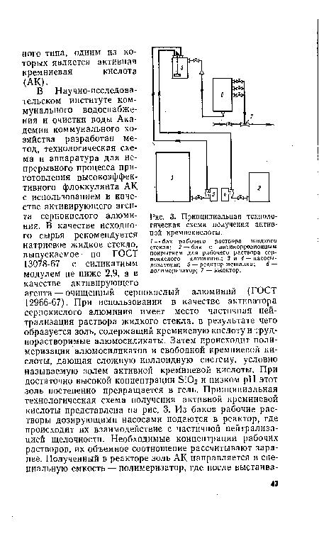 Принципиальная технологическая схема получения активной кремнекислоты.