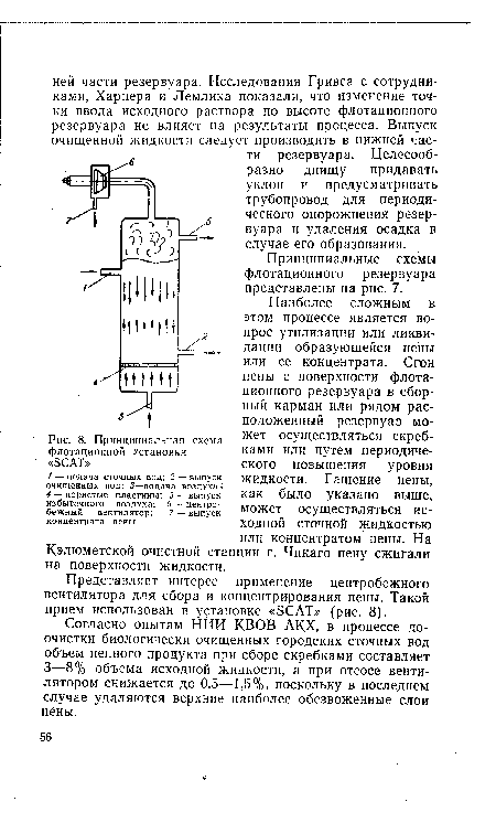 Принципиальная схема флотационной Установки «SCAT»