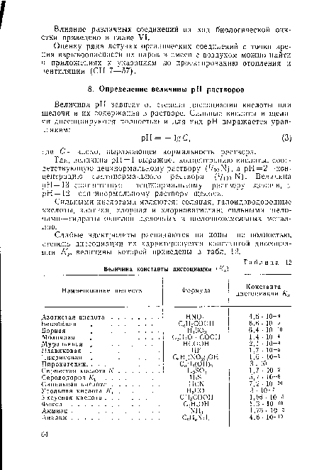 Сильными кислотами являются: соляная, галоидоводородные кислоты, азотная, хлорная и хлорноватистая; сильными щелочами—гидраты окислов щелочных и щелочноземельных металлов.