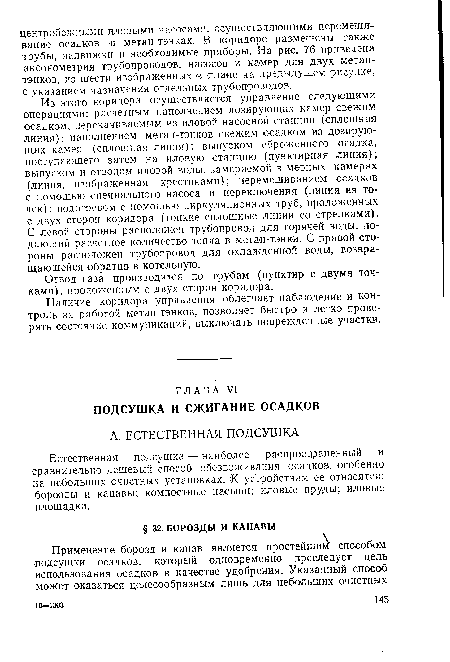 Естественная подсушка — -наиболее распространенный и сравнительно дешевый способ обезвоживания осадков, особенно на небольших очистных установках. К устройствам ее относятся: борозды и канавы; компостные насыпи; иловые пруды; иловые площадки.