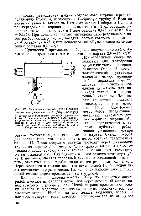 Установка для получения потока СТЬЮ 10 МЛ. Синхронный низких концентраций газа (302 — воздух)