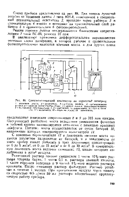 Самозаписывающий анализатор на сернистый ангидрид