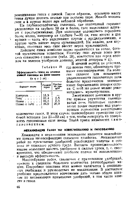 Химизация и механизация земледелия являются важнейшими путями интенсификации сельского хозяйства. Механизация работ по применению удобрений освобождает колхозы и совхозы от тяжелого ручного труда. Высокая производительность машин позволяет вносить удобрения в сжатые сроки, т. е. своевременно, что обеспечивает наиболее полное их использование и высокую эффективность.