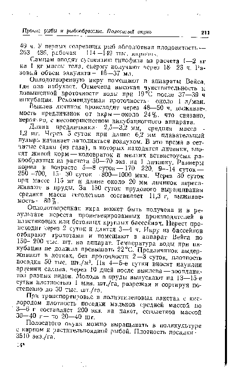 Самцам вводят суспензию гипофиза из расчета 1—2 кг на 1 кг массы тела, сперму получают через 18—23 ч. Разовый объем эякулята—16—37 мл.