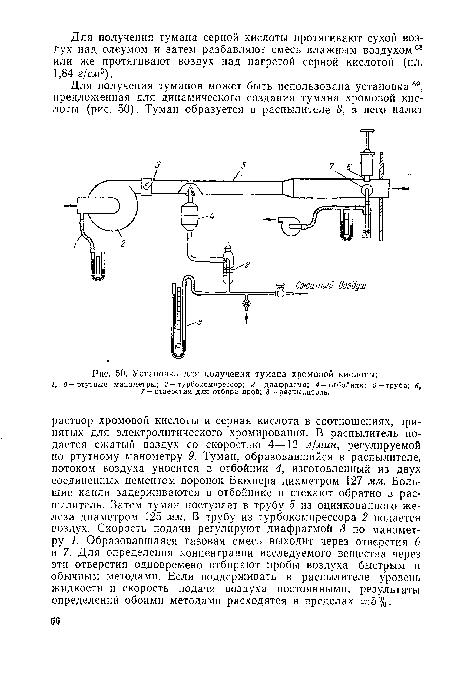 Установка для получения тумана хромовой кислоты