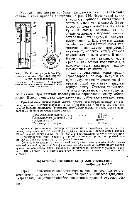 Индикаторную ленту хранят в темной склянке с притертой пробкой при 20—25° С. Срок годности ленты не более 2 месяцев.