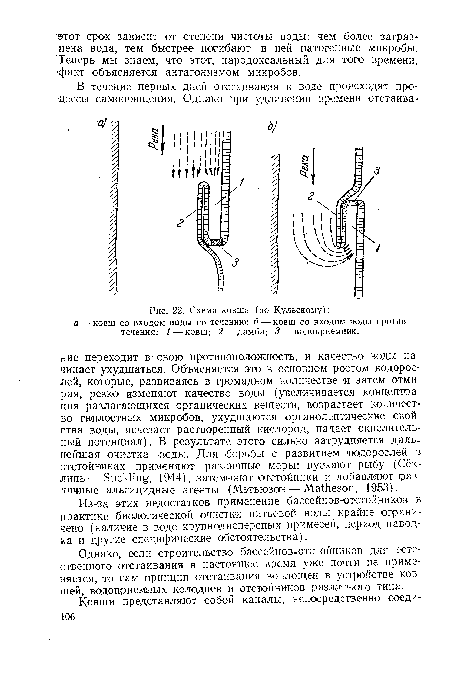 Из-за этих недостатков применение бассейнов-отстойников в практике биологической очистки питьевой воды крайне ограничено (наличие в воде крупнодисперсных примесей, период паводка и другие специфические обстоятельства).