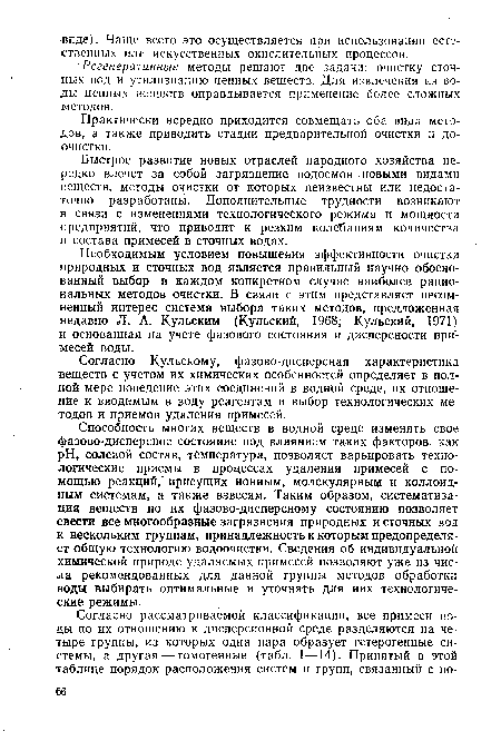 Быстрое развитие новых отраслей народного хозяйства нередко влечет за собой загрязнение водоемов -новыми видами веществ, методы очистки от которых неизвестны или недостаточно разработаны. Дополнительные трудности возникают в связи с изменениями технологического режима и мощности предприятий, что приводит к резким колебаниям количества и состава примесей в сточных водах.
