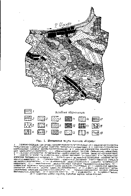 Почвенная карта колхоза «Борец»