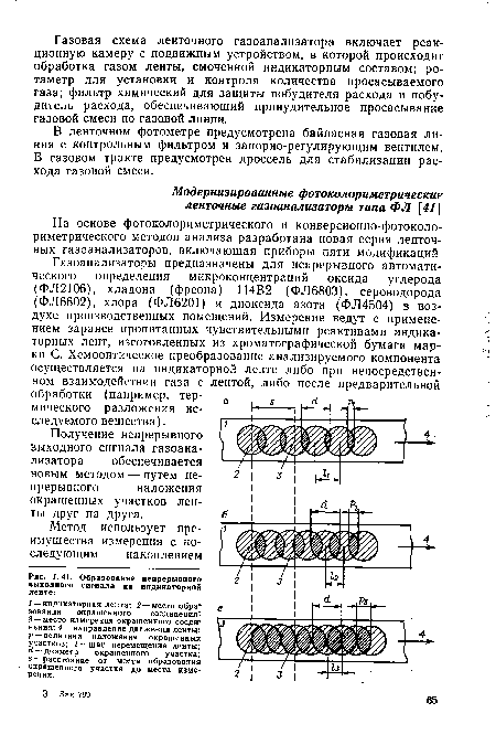 Образование непрерывного выходного сигнала на индикаторной ленте